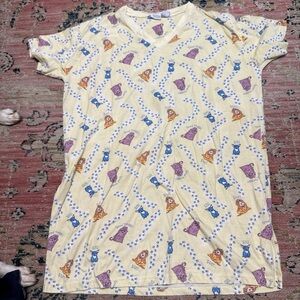 Premier Yellow Kids Nightgown with Animal Print